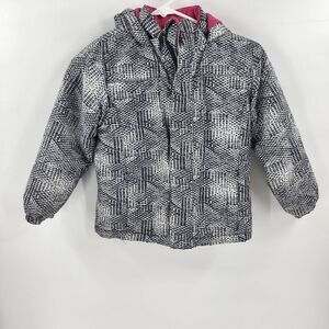 Iceburg girls jacket fleece lined warm 4 5 toddler black white